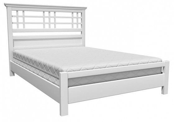 Кровать "Герда" 1400 мм + ламели - Цвет: Белый античный