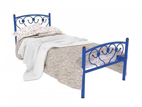 Кровать "Ева Plus" 800 мм (ламели) - Цвет: Синий