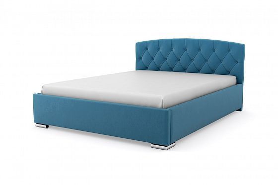 Кровать "Премьер" 1600 с ламелями - Кровать "Премьер" 1600 с ламелями, Цвет: Синий 115