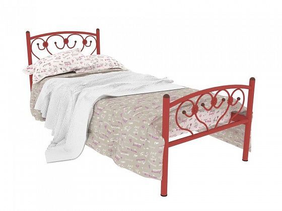 Кровать "Ева Plus" 800 мм (ламели) - Цвет: Красный