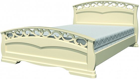 Кровать "Грация-1" 900 мм (ламели) - Кровать "Грация-1" 900 мм (ламели), Цвет: Слоновая кость