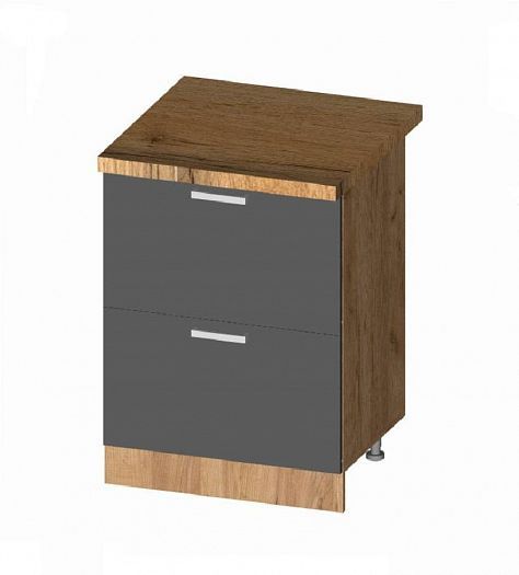 Шкаф нижний "Изабелла" со скрытыми ящиками ШНСЯ 600 - схематичный вид
