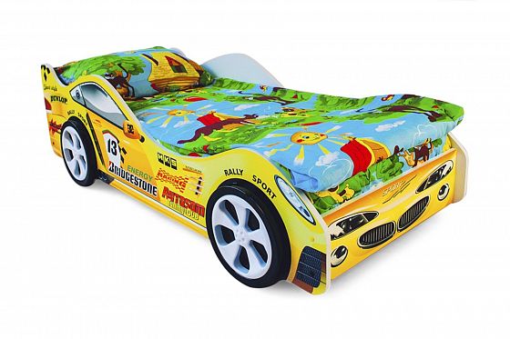 Детская кровать-машина "Пламя" - Детская кровать-машина "Пламя", Цвет: Фотопечать Пламя