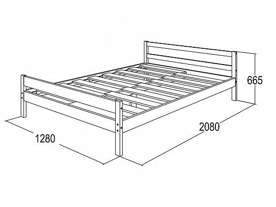 Кровать-13 "Фант" двойная из массива 1200*2000 - Схема