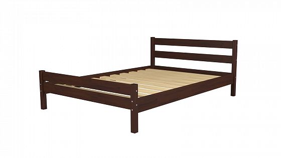 Кровать двойная "В-1" 1600 (массив березы) - Красный орех