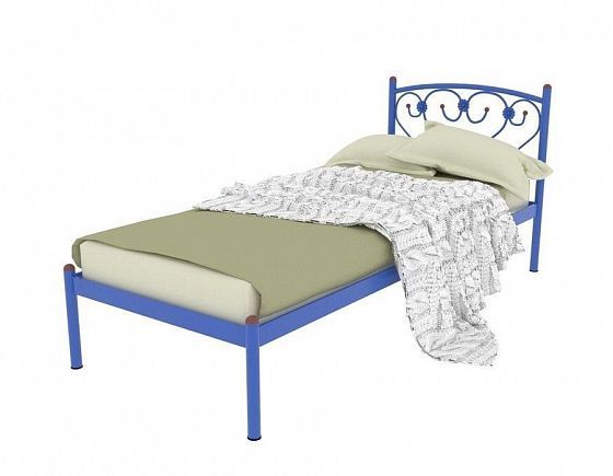 Кровать "Ева" 900 мм (ламели) - Цвет: Синий