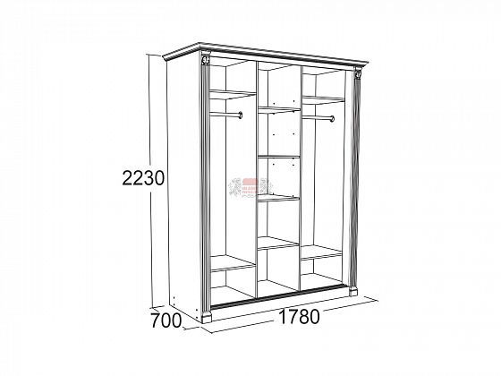Шкаф 3-х дверный "Ольга-20" - схема