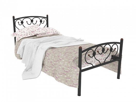 Кровать "Ева Plus" 900 мм (ламели) - Цвет: Черный