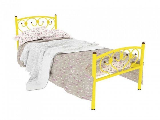 Кровать "Ева Plus" 800 мм (ламели) - Цвет: Желтый