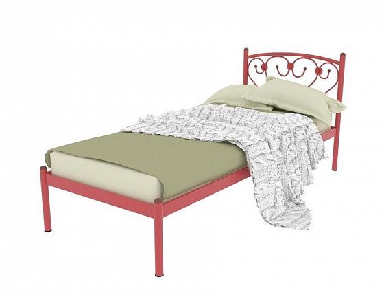 Кровать "Ева" 800 мм (ламели) - Цвет: Красный