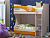 **Кровать двухъярусная "Бемби" МДФ (фасад 3D) (Цвет: Ясень Шимо светлый/Оранжевый металлик)