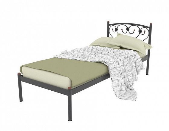 Кровать "Ева" 900 мм (ламели) - Цвет: Черный