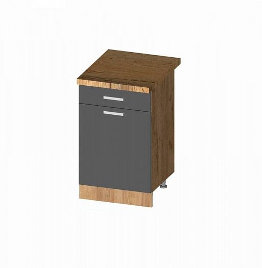 Шкаф нижний "Изабелла" с 1 ящиком ШН1Я 500 - схематичный вид