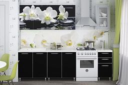 Кухня "Фотофасад Белая Орхидея" 2000 мм