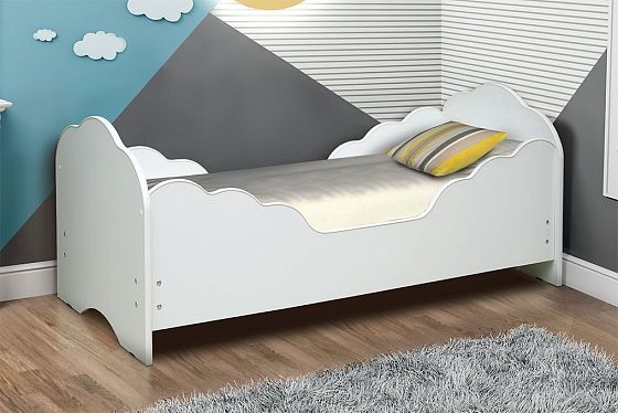 Кровать детская "Малышка №5" 700*1400 мм - Кровать детская "Малышка №5" 700*1400 мм, Цвет: Белый
