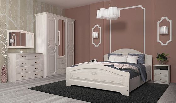 Модульная спальня "Ивушка-5" - Вариант 1, цвет: Туя Светлая/Дуб Беленый