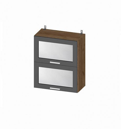 Шкаф верхний горизонтальный "Изабелла" со стеклом ШВГС 600 - схематичный вид